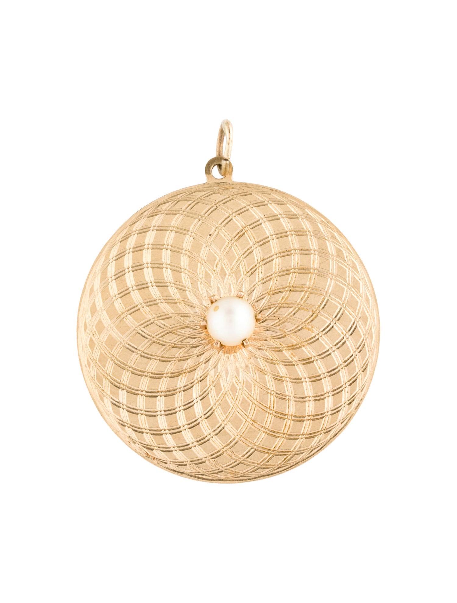 Pendant 14K Pearl Disc