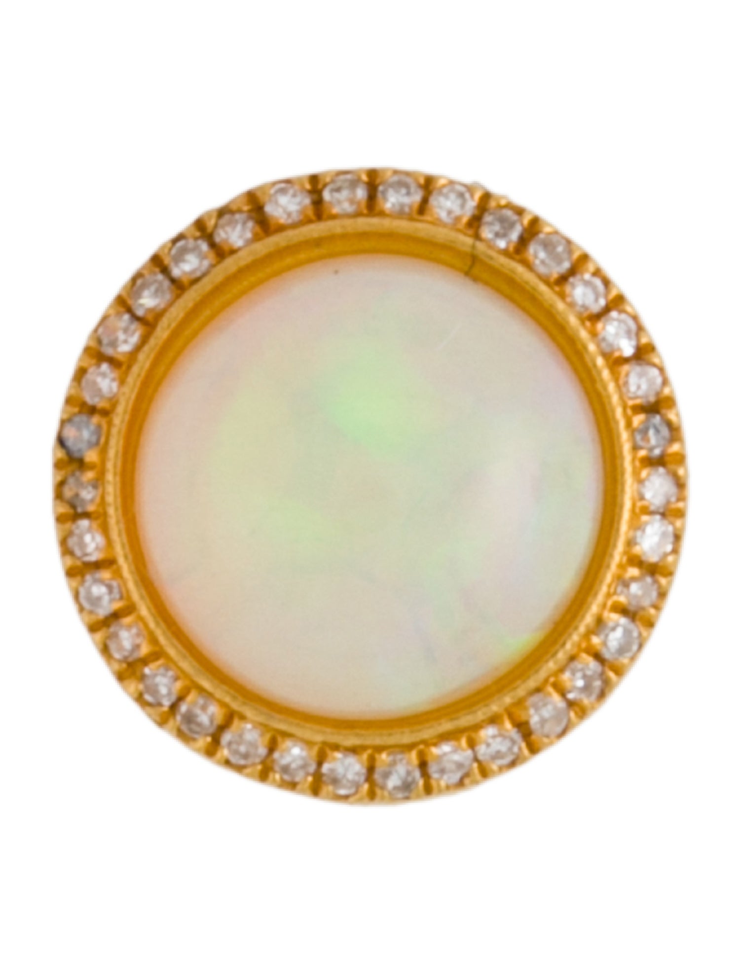 Pendant 18K Opal & Diamond