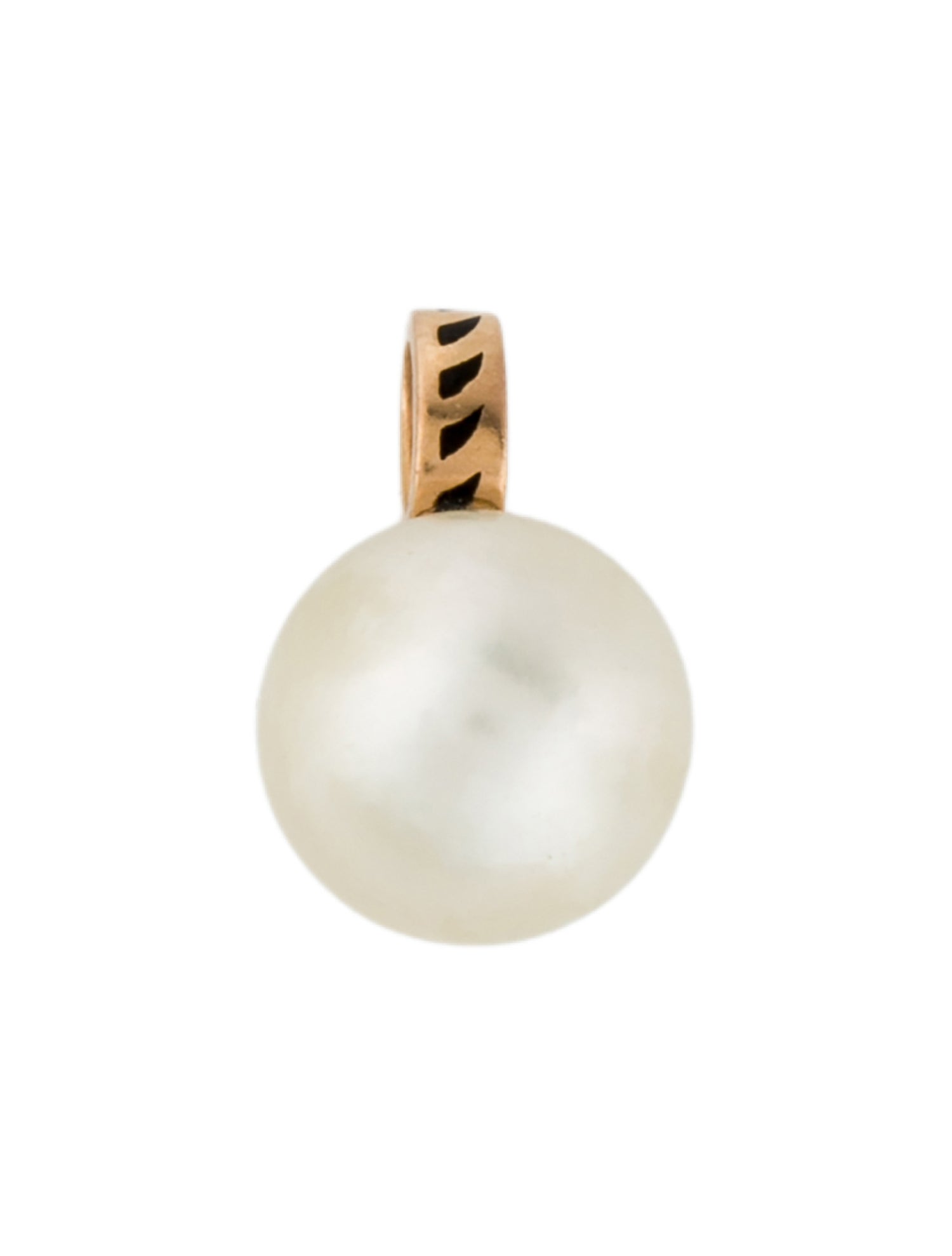 Dezso by Sara Beltran 18K Pearl & Enamel Pendant