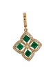 Pendant 18K Emerald & Diamond Clover Pendant