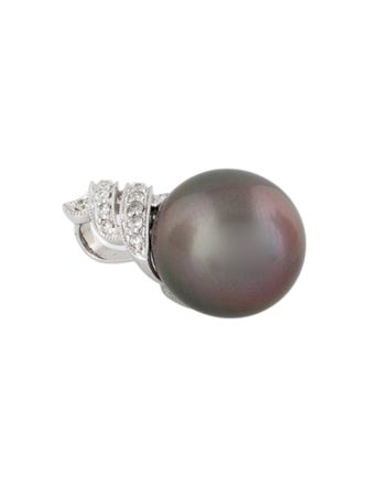 Pendant 18K Cultured Pearl & Diamond Pendant