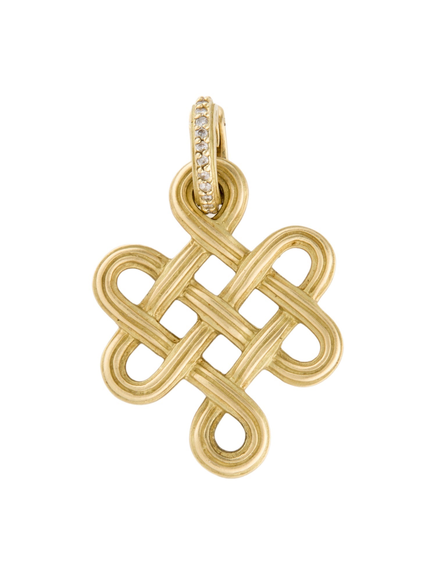 Pendant 18K Diamond Eternity Knot