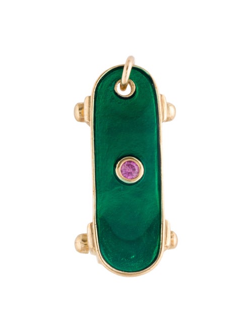 Pascale Monvoisin 9K Sapphire 'Fred' Skateboard Pendant