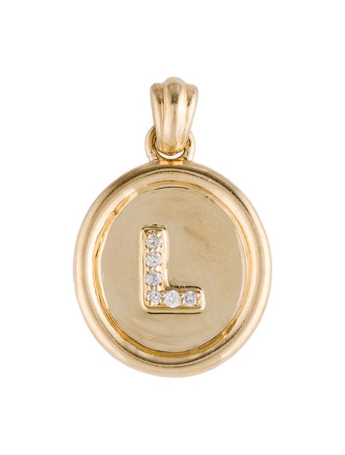 Pendant Silent Opus 14K Diamond Initital 'L' Pendant