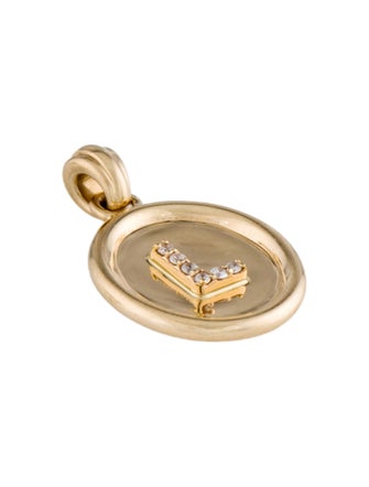 Pendant Silent Opus 14K Diamond Initital 'L' Pendant