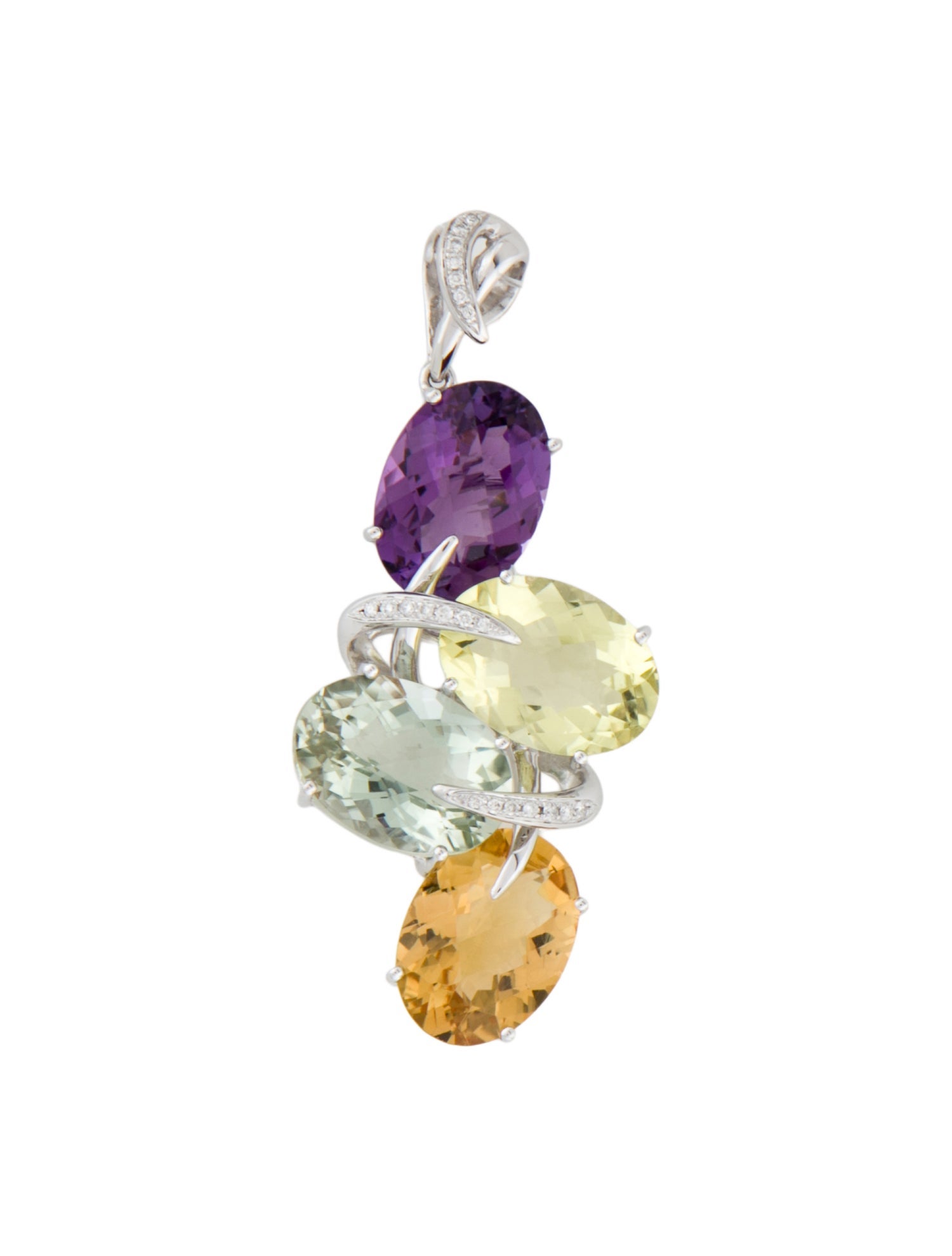 Pendant 18K Multistone & Diamond