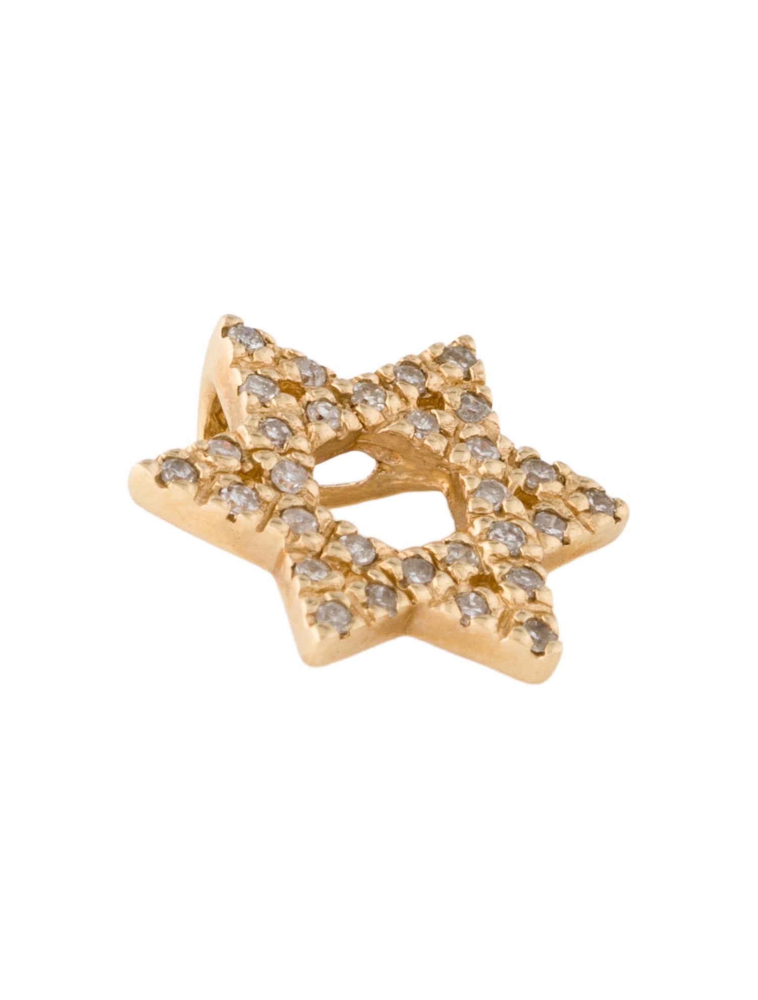 Pendant 14K Diamond Star Of David