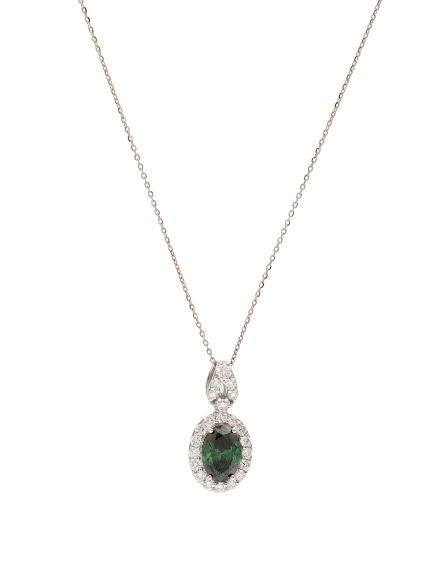 Pendant 14K 2.21ctw Lab-Grown Diamond Halo Pendant Necklace