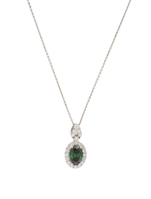 Pendant 14K 2.21ctw Lab-Grown Diamond Halo Pendant Necklace