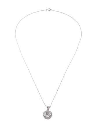 Pendant 14K 1.94ctw Lab-Grown Diamond Halo Pendant Necklace