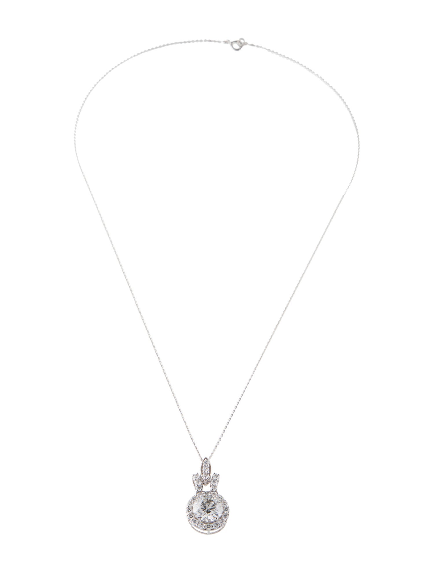 Pendant 14K 3.00ctw Lab-Grown Diamond Pendant Necklace