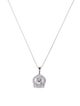 Pendant 14K 2.13ctw Lab-Grown Diamond Halo Pendant Necklace