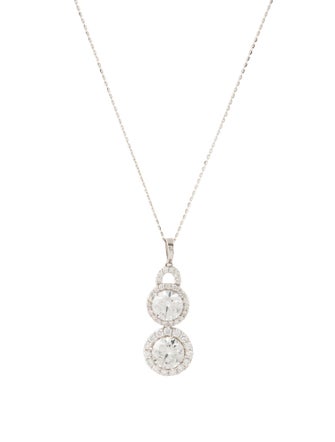 Pendant 14K 4.38ctw Lab-Grown Diamond Pendant Necklace