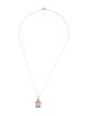 Pendant 14K 7.99ct Kunzite & Diamond Pendant Necklace