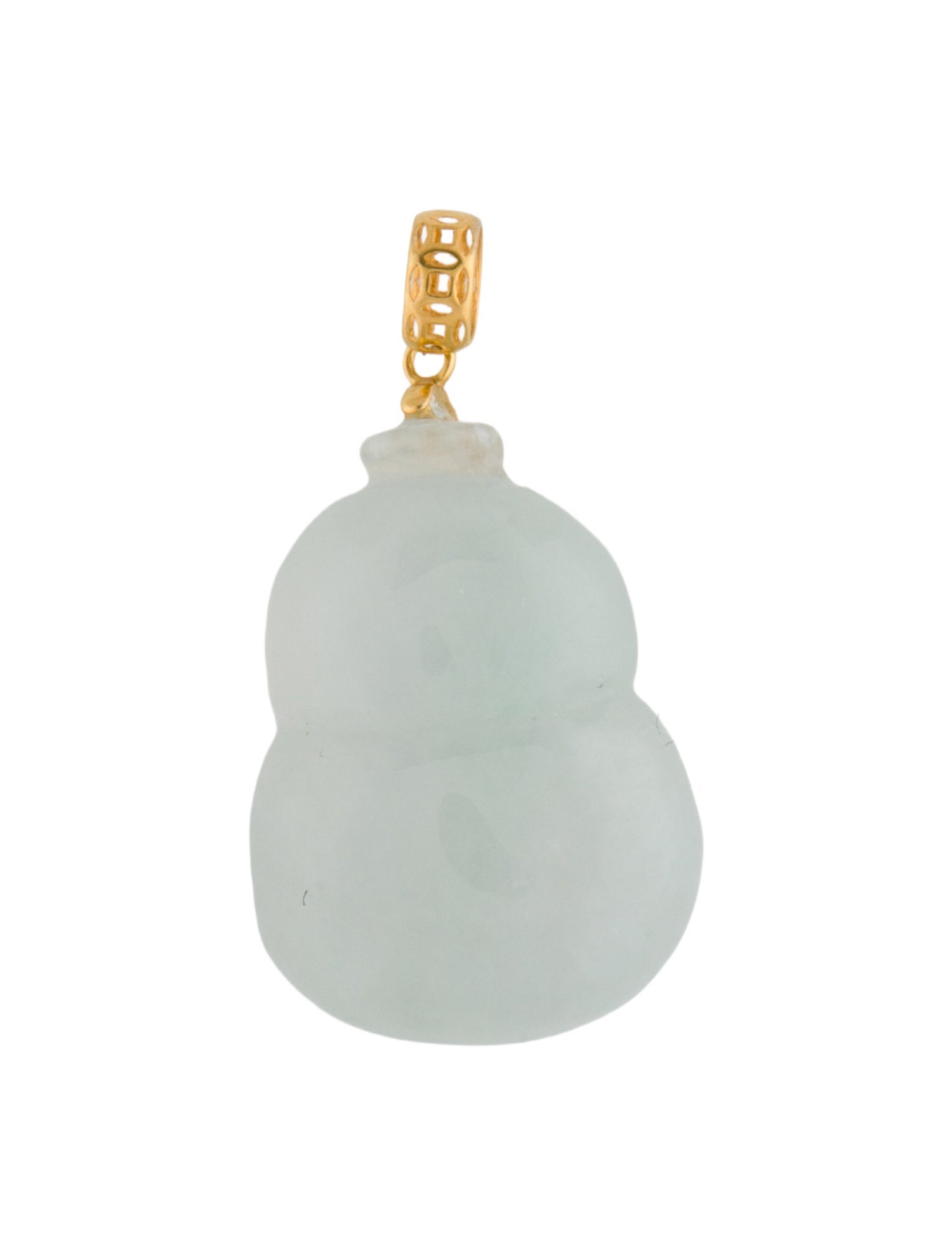 Pendant 18K Jadeite Carved Baby Feet