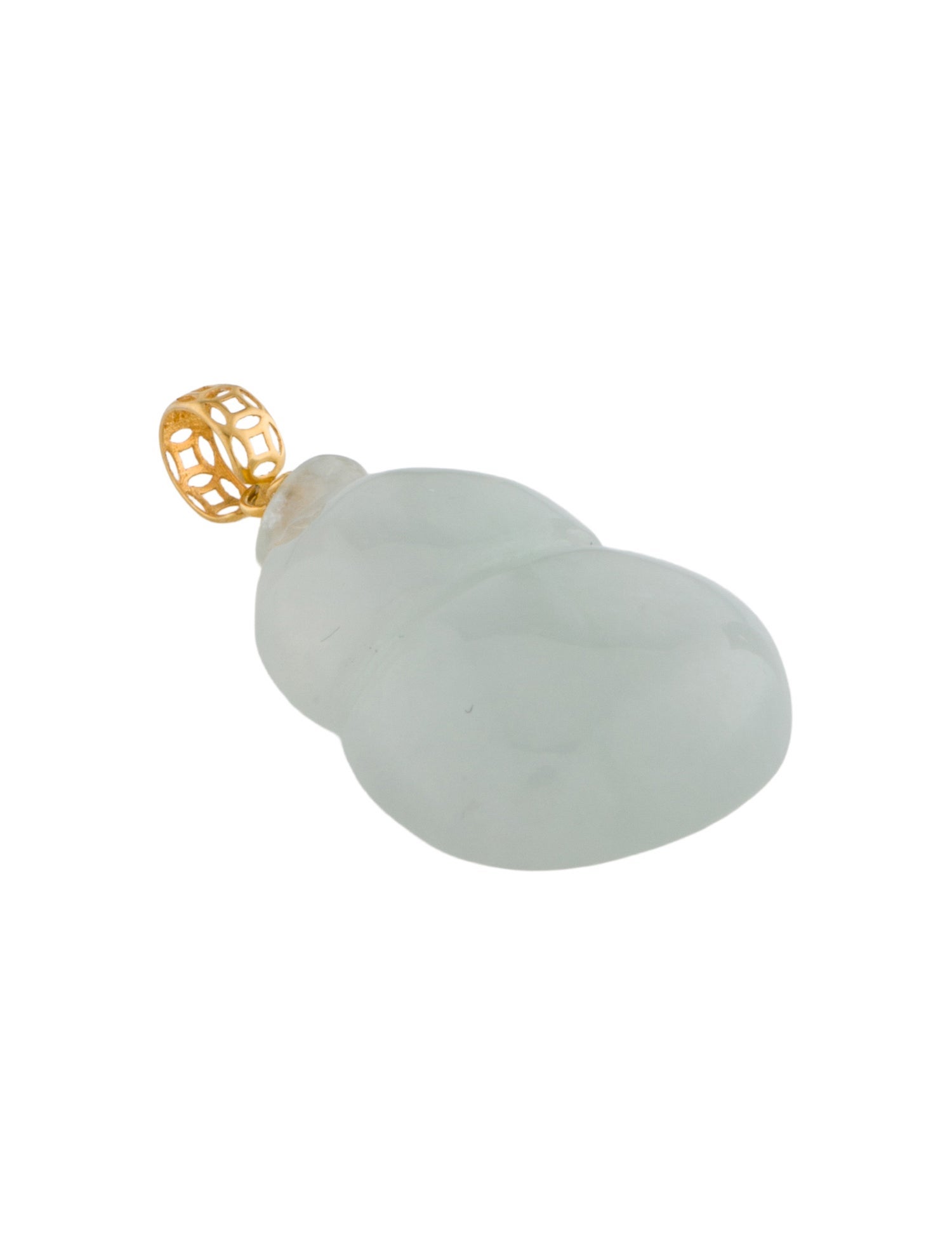 Pendant 18K Jadeite Carved Baby Feet