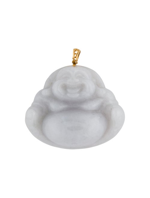 Pendant 18K Jadeite Laughing Buddha Pendant