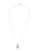 Pendant 14K 8.11ct Kunzite & Diamond Pendant Necklace