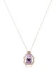 Pendant 14K 8.32ct Kunzite & Diamond Pendant Necklace