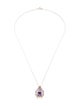 Pendant 14K 8.32ct Kunzite & Diamond Pendant Necklace
