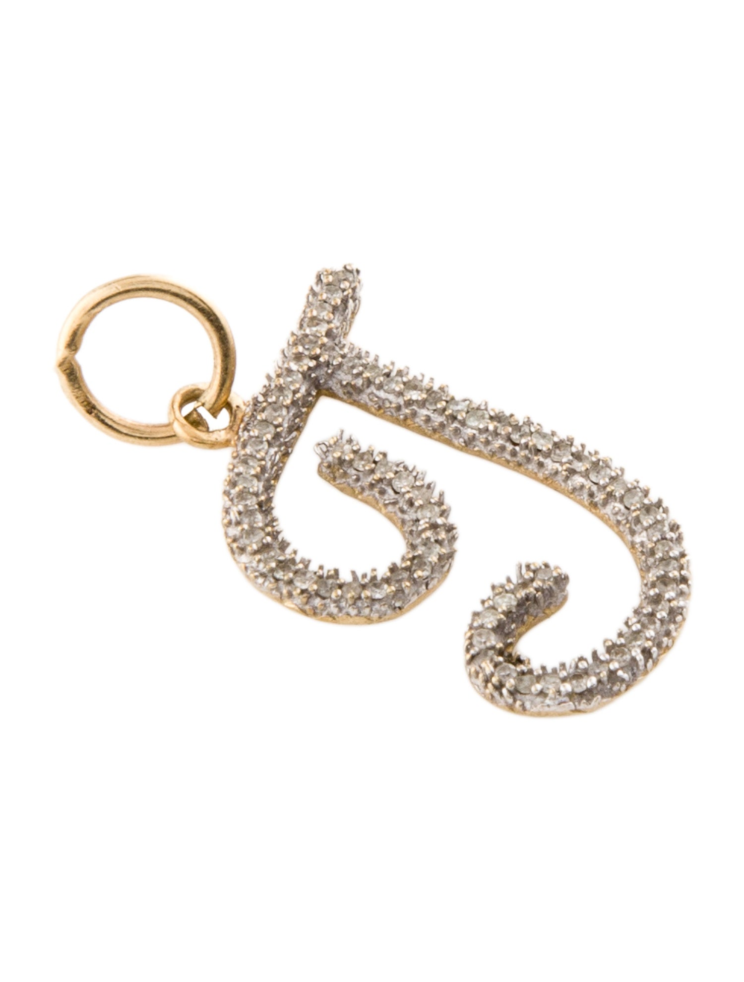 Pendant 10K Diamond "T" Pendant