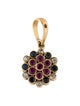 Pendant 18K Sapphire, Ruby & Diamond Pendant