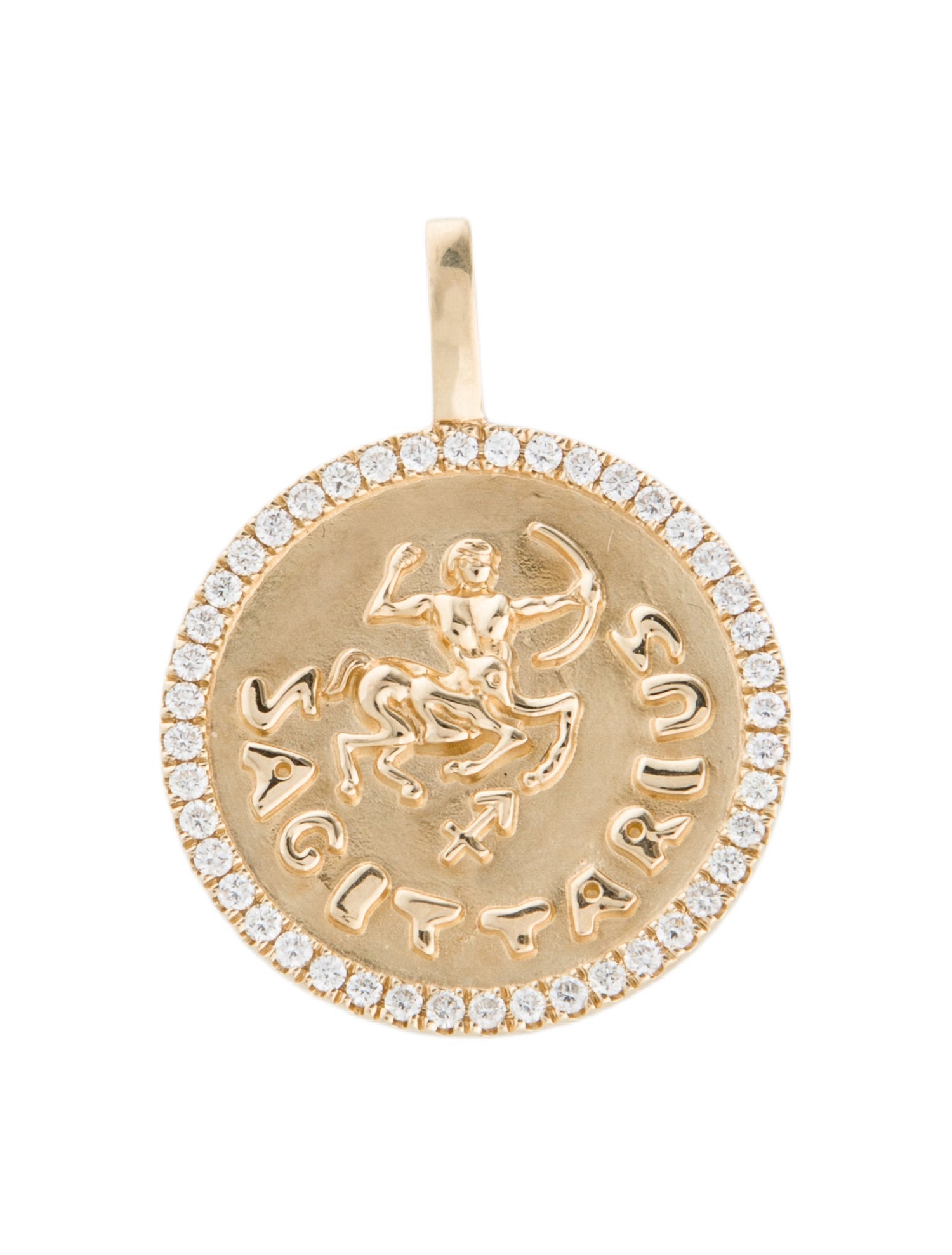 Pendant 14K Diamond Sagittarius Charm pendant