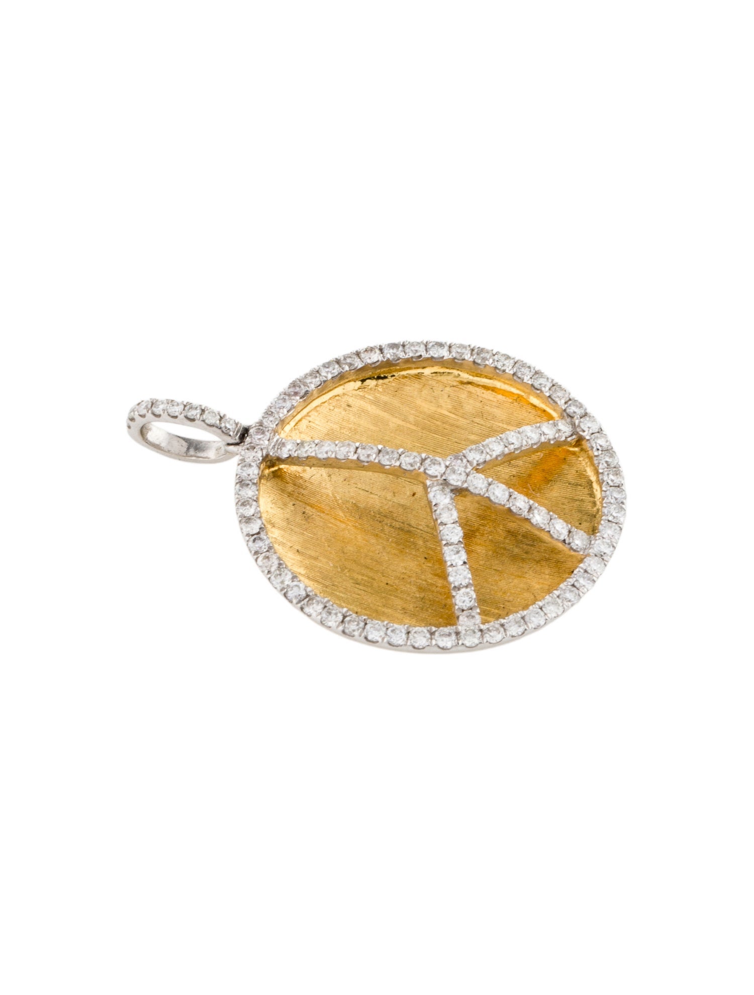 Pendant 14K Diamond Peace Pendant