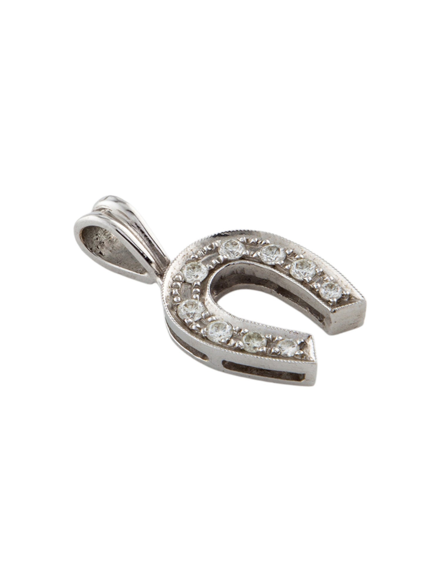 Pendant 18K Diamond Horseshoe Pendant