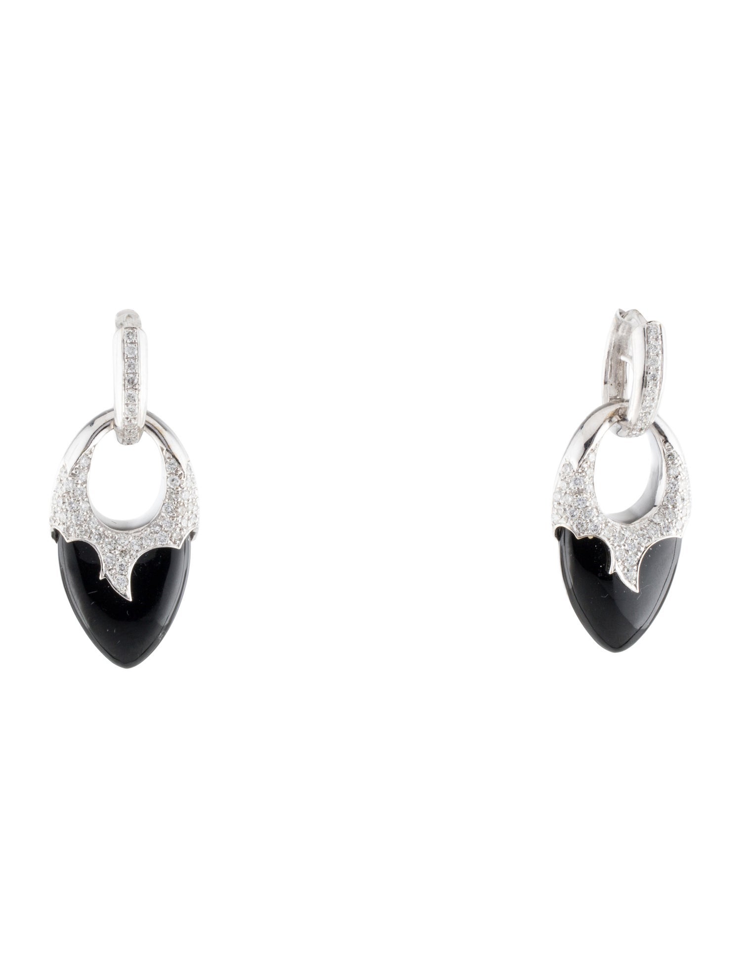 Pendant 18K Onyx & Diamond Enhancer Drop Earrings