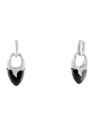 Pendant 18K Onyx & Diamond Enhancer Drop Earrings
