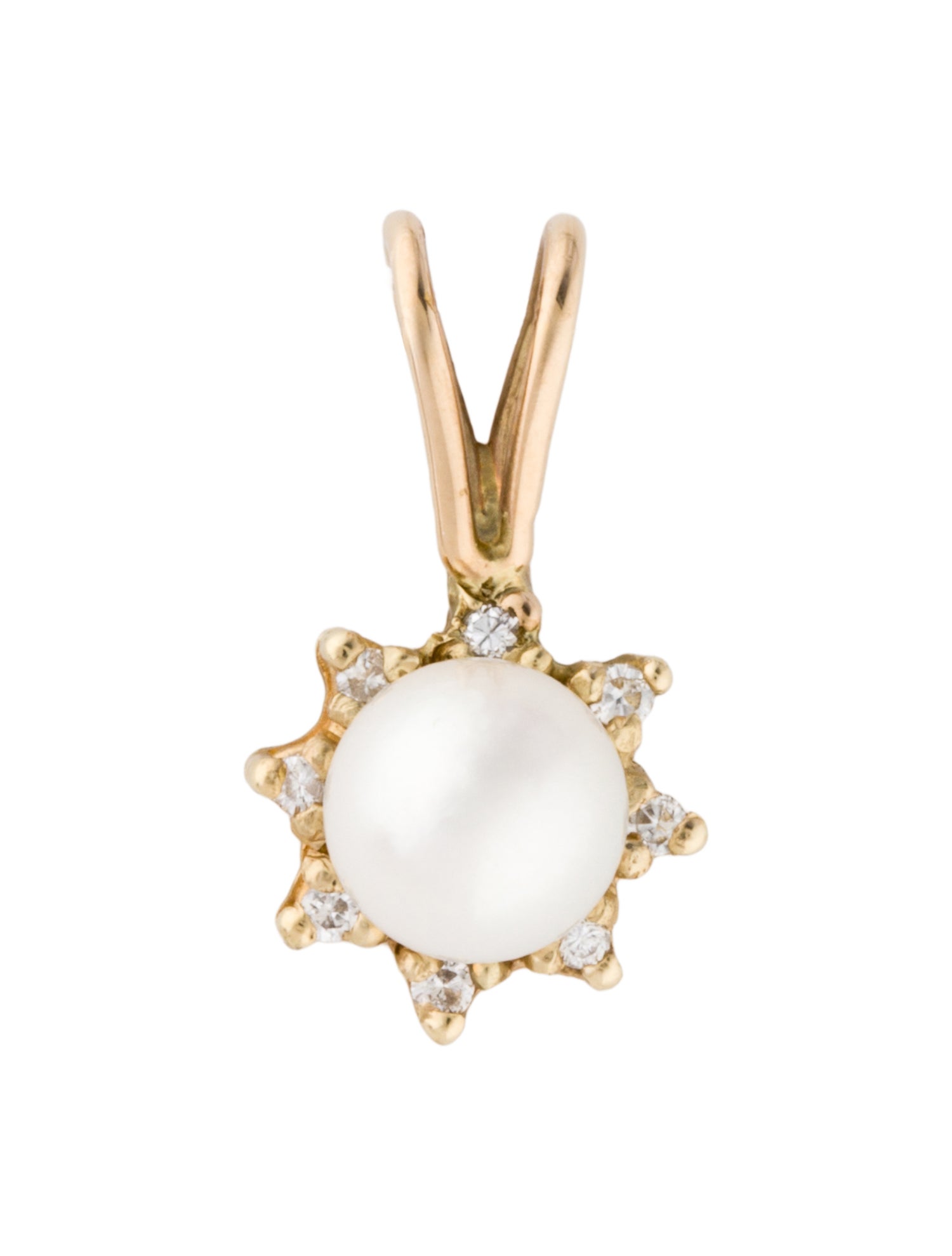 Pendant 14K Pearl & Diamond