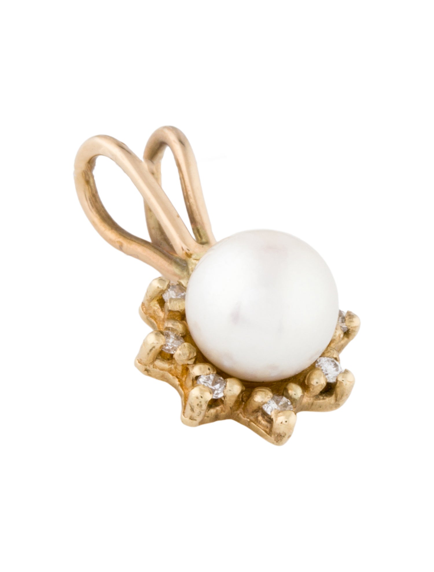 Pendant 14K Pearl & Diamond
