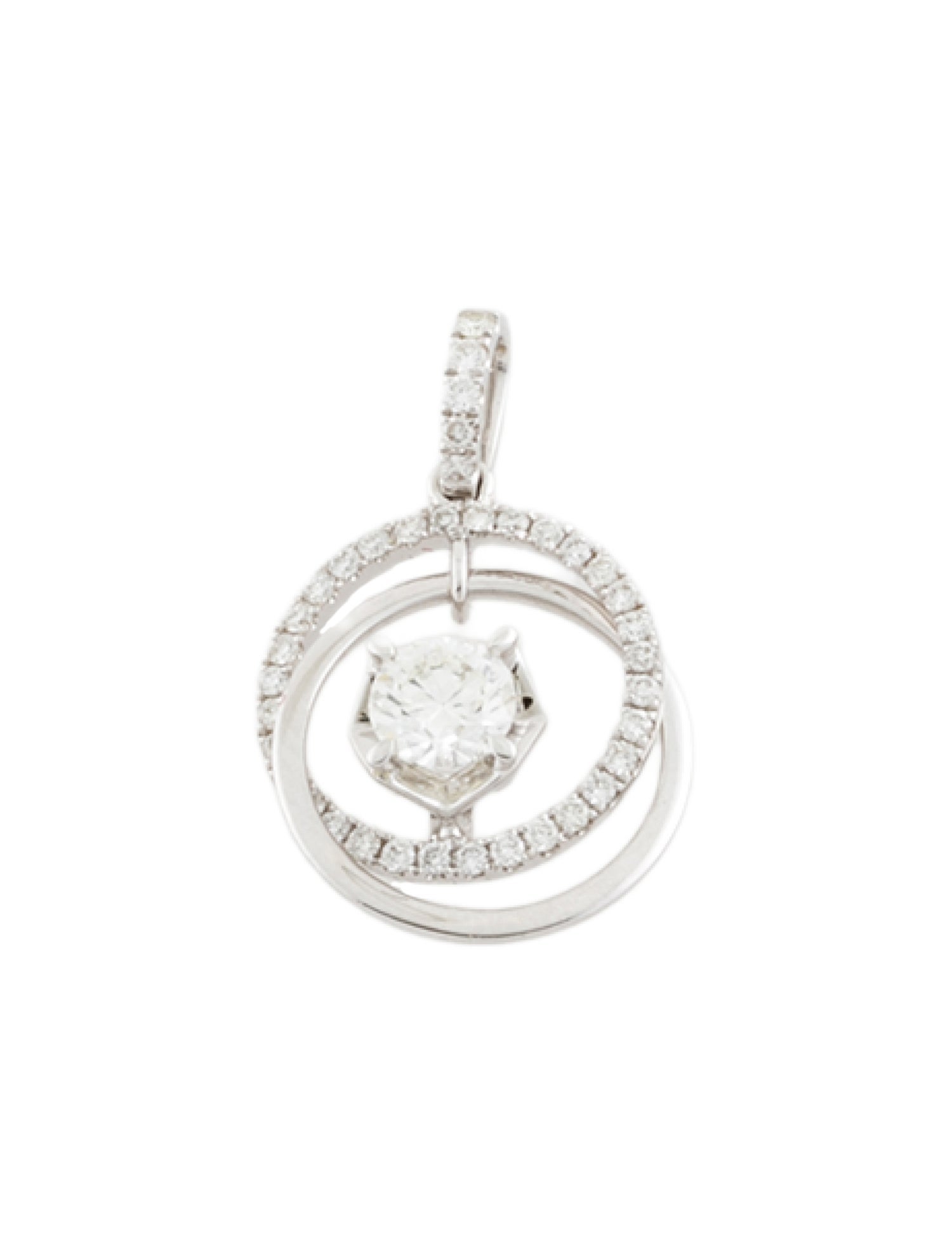 Pendant 18K Diamond Halo Drop Pendant