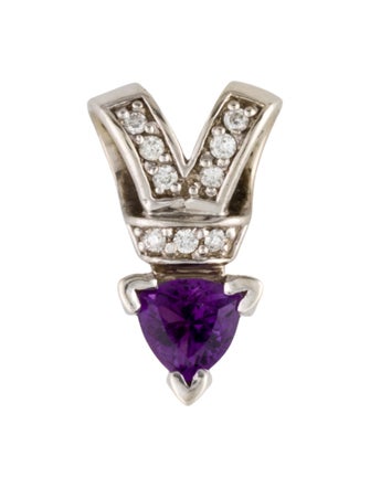 Pendant 14K Amethyst & Diamond Pendant