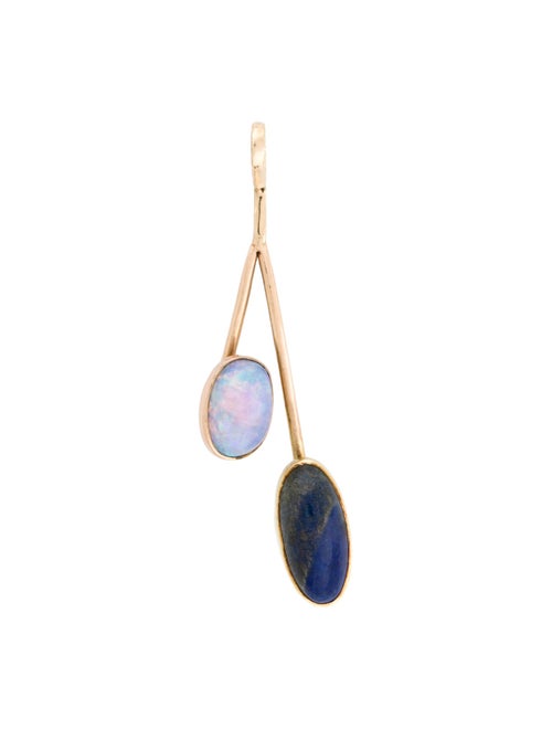 Pendant 14K Opal & Lapis Lazuli Pendant