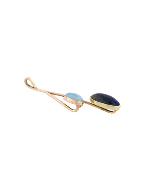 Pendant 14K Opal & Lapis Lazuli Pendant