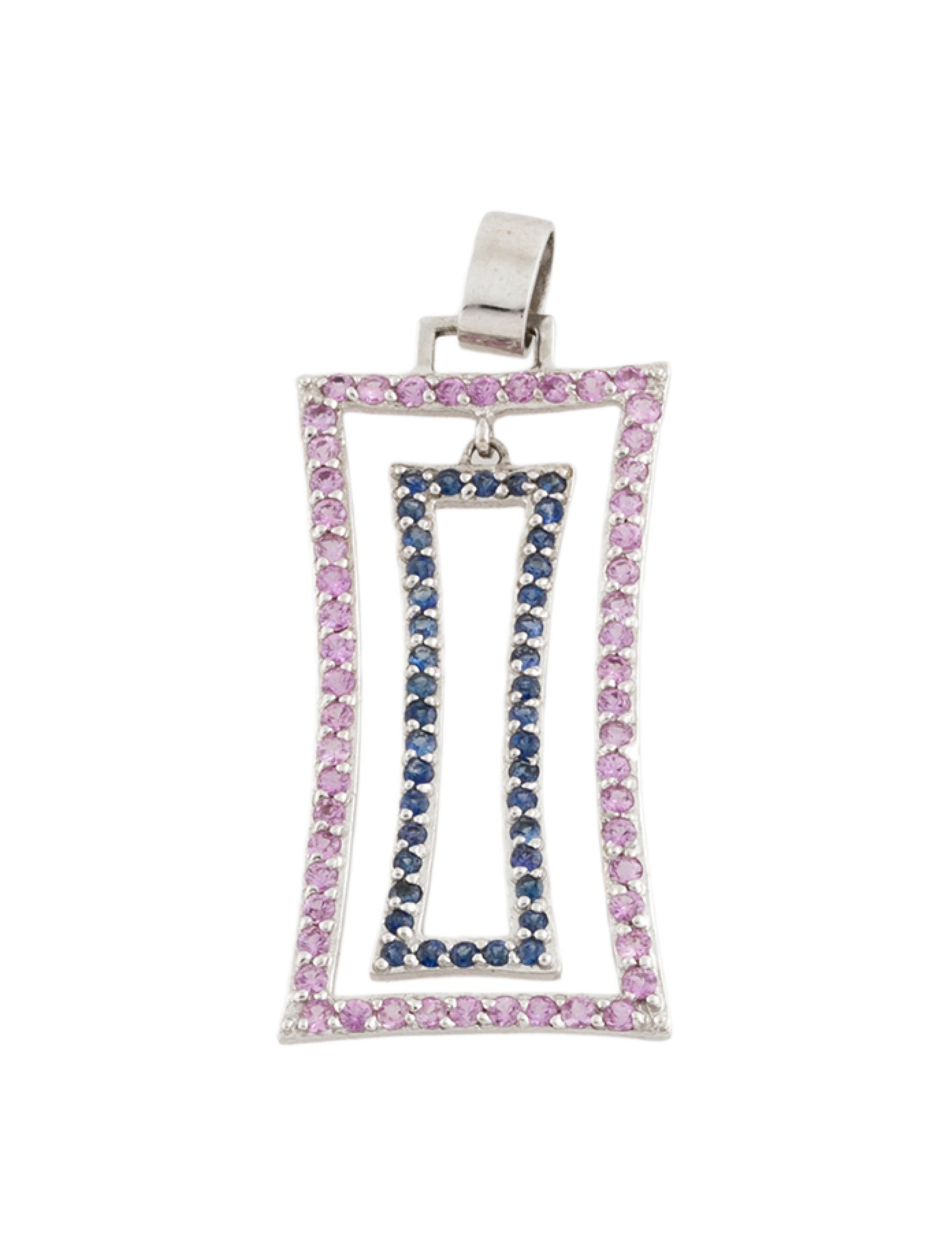 Pendant 18K Sapphire & Pink Sapphire Pendant