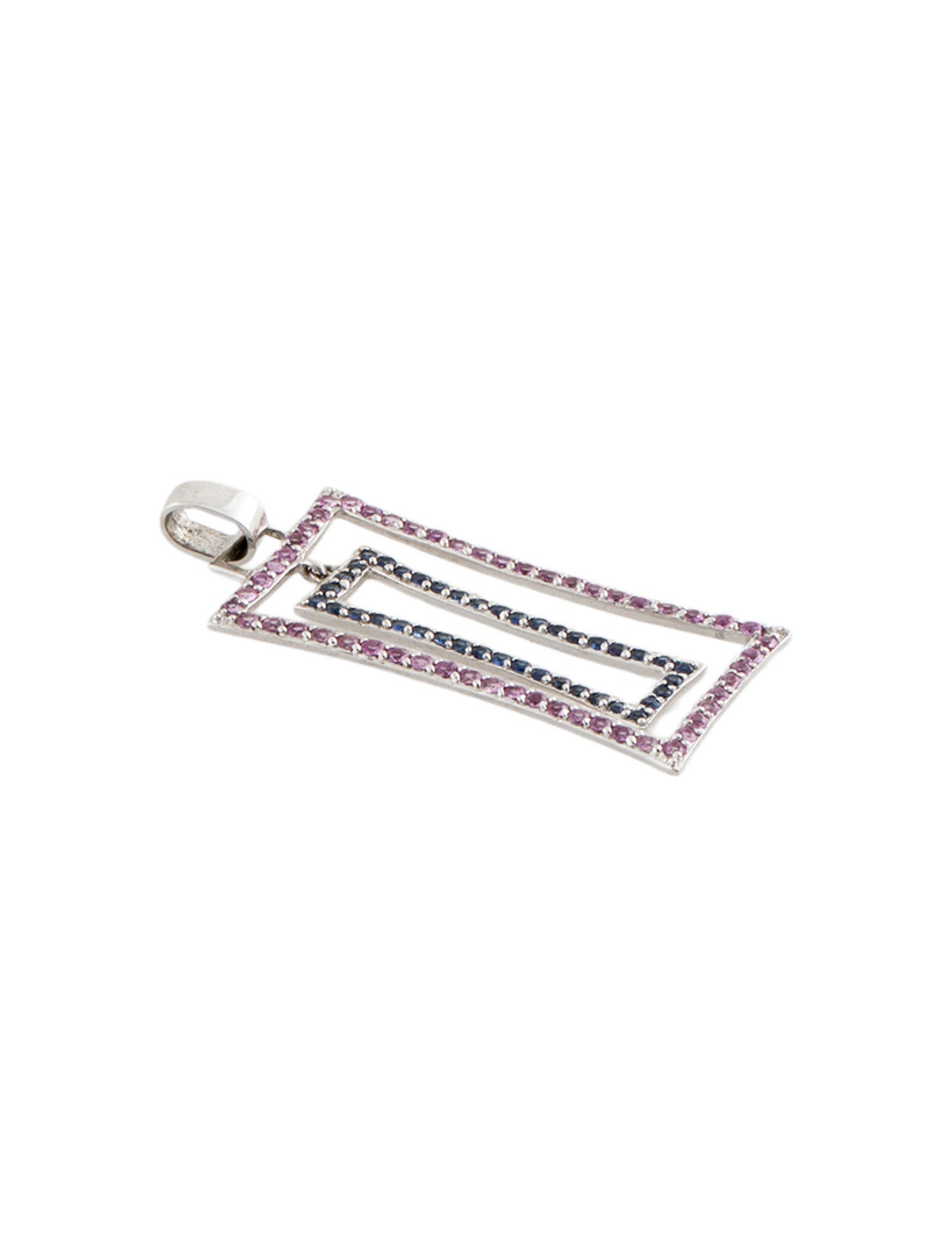 Pendant 18K Sapphire & Pink Sapphire Pendant
