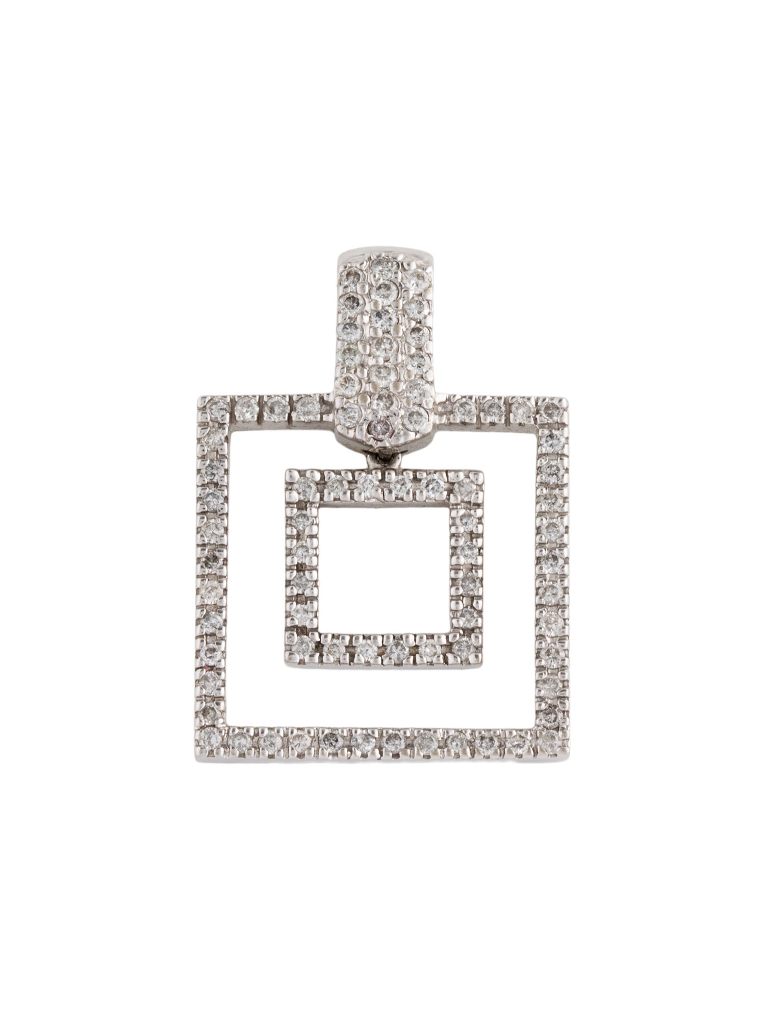 Pendant 14K Diamond Square Pendant