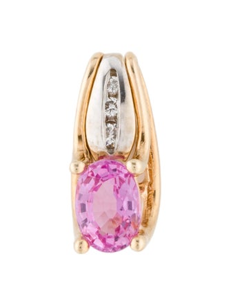 Pendant 14K Sapphire & Diamond Pendant