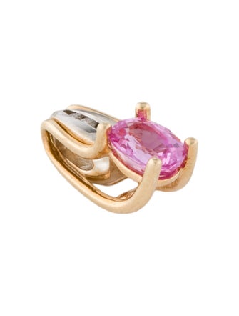 Pendant 14K Sapphire & Diamond Pendant