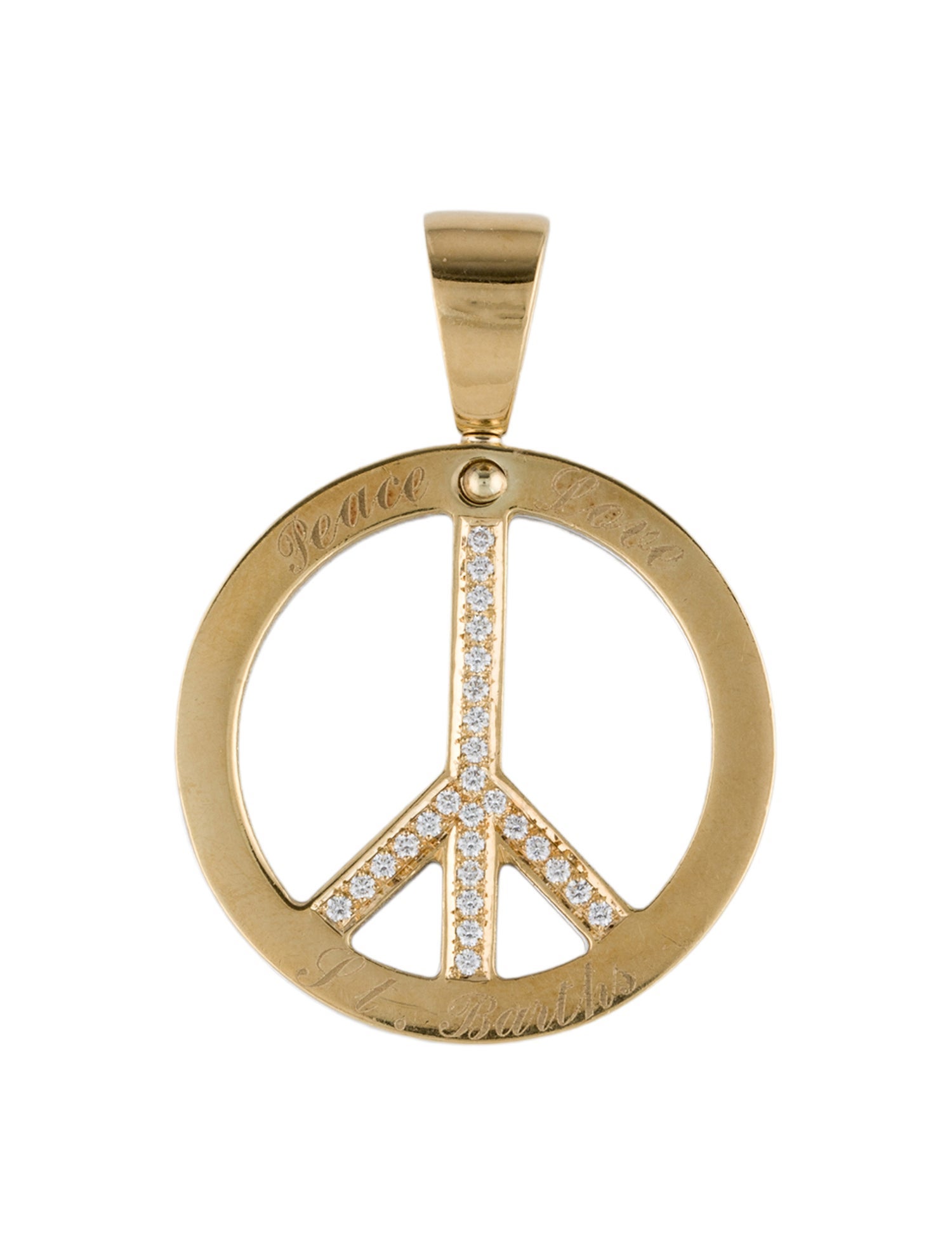 Pendant Donna del Sol 18K Diamond Reversible Peace Sign