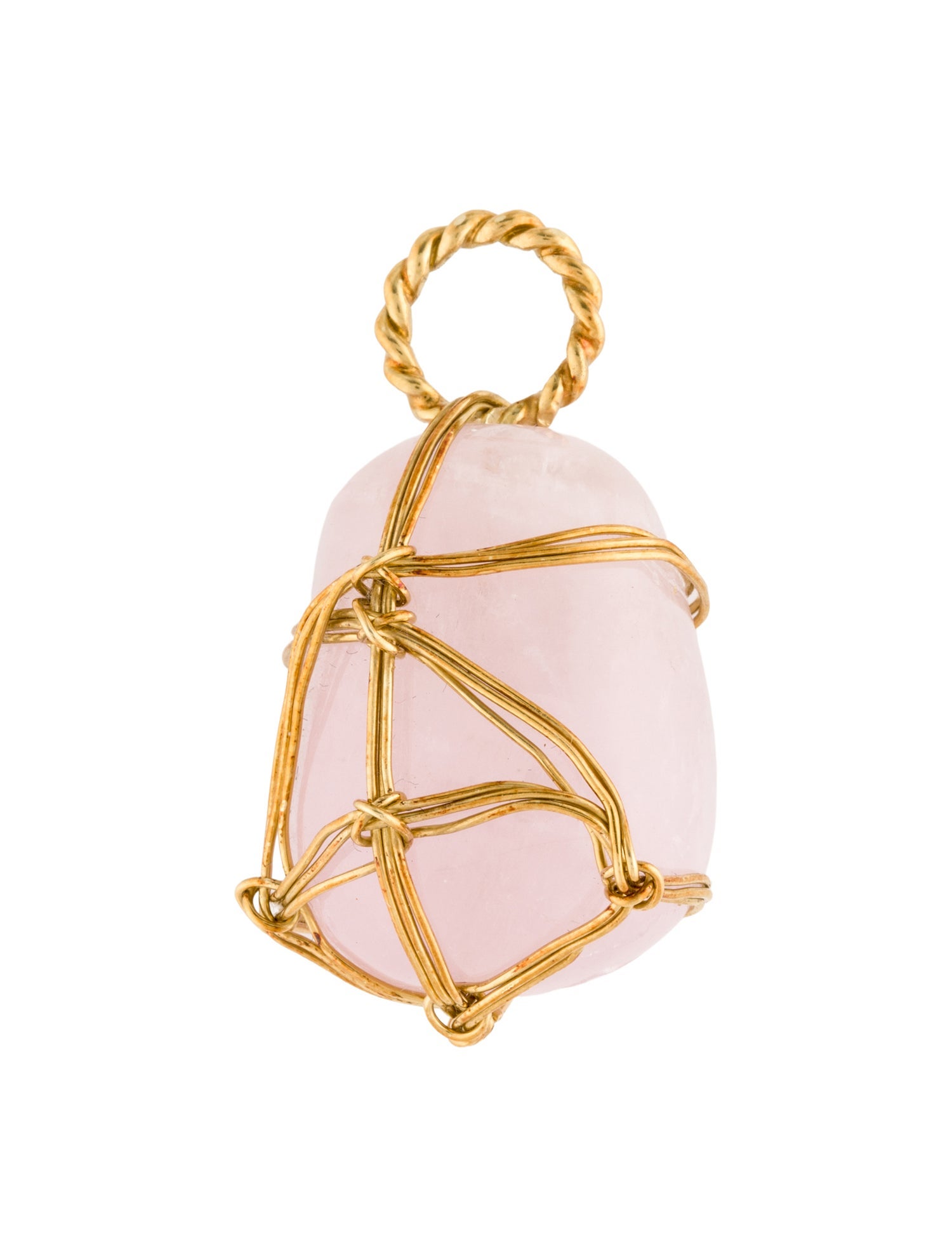 Pendant 18K Rose Quartz Charm