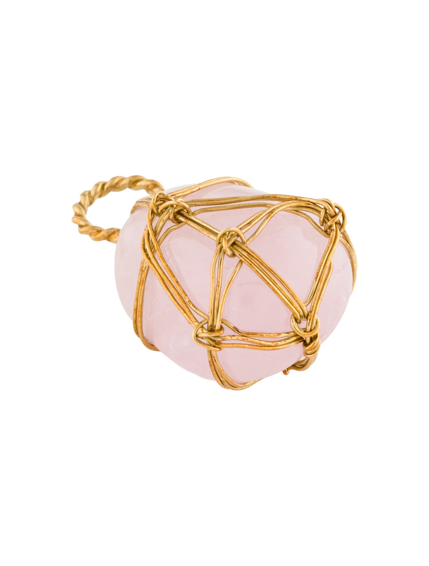 Pendant 18K Rose Quartz Charm