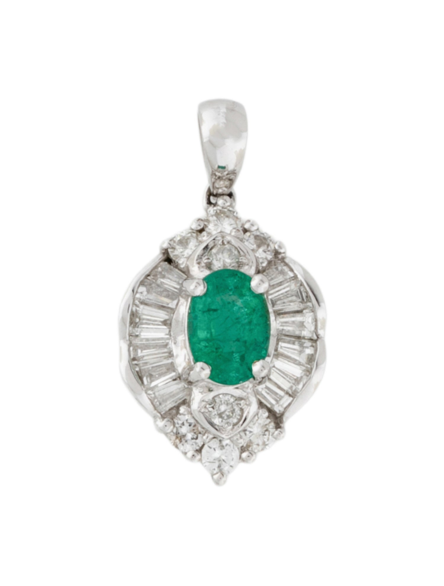 Pendant 18K Emerald & Diamond