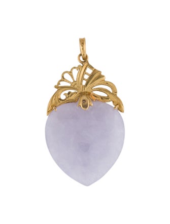 Pendant 14K Jade Heart Pendant