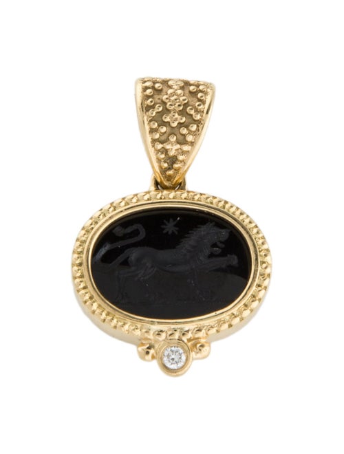 Pendant 18K Onyx & Diamond Pendant