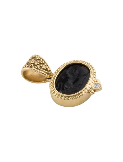 Pendant 18K Onyx & Diamond Pendant