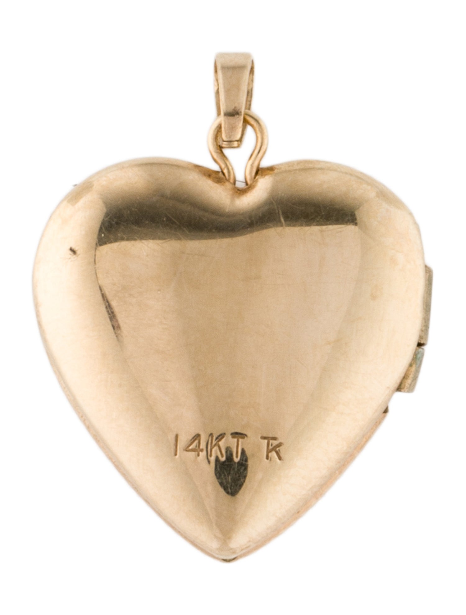 Pendant 14K Textured Heart Locket Pendant